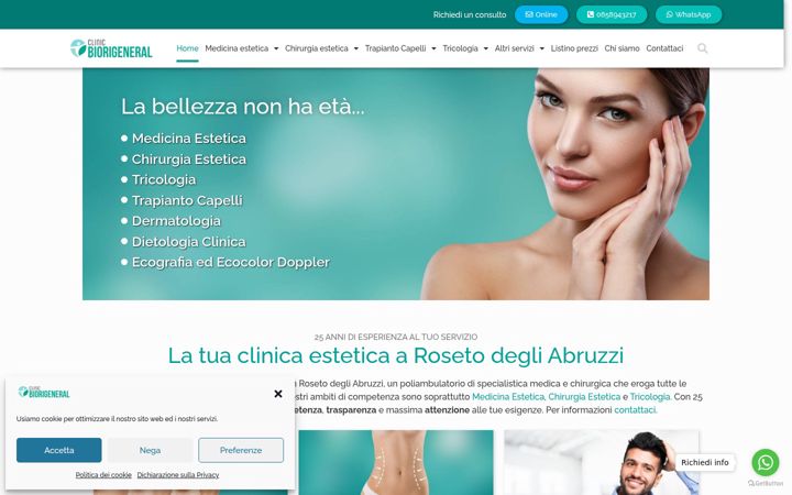 Screenshot of clinicbiorigeneral.com