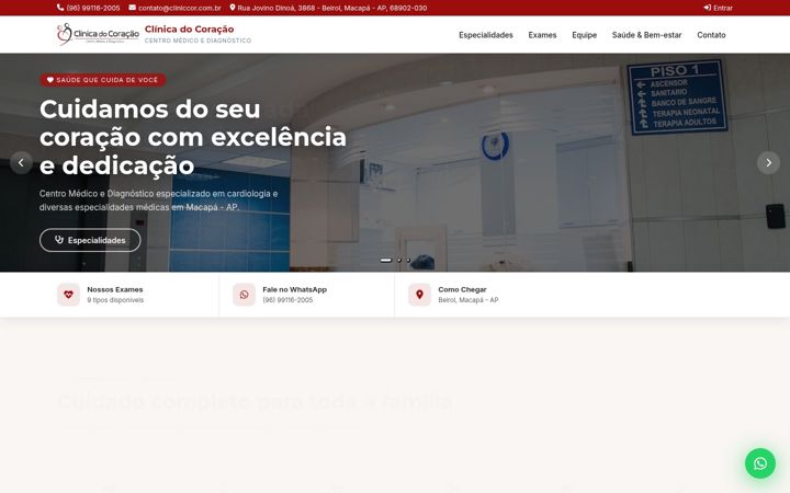 Screenshot of cliniccor.com.br