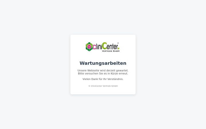 Screenshot of clinicentervertrieb.de