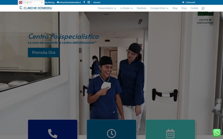 Screenshot of clinichedoneddu.it