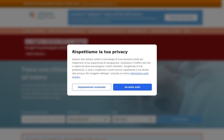 Screenshot of clinichefivallestero.it
