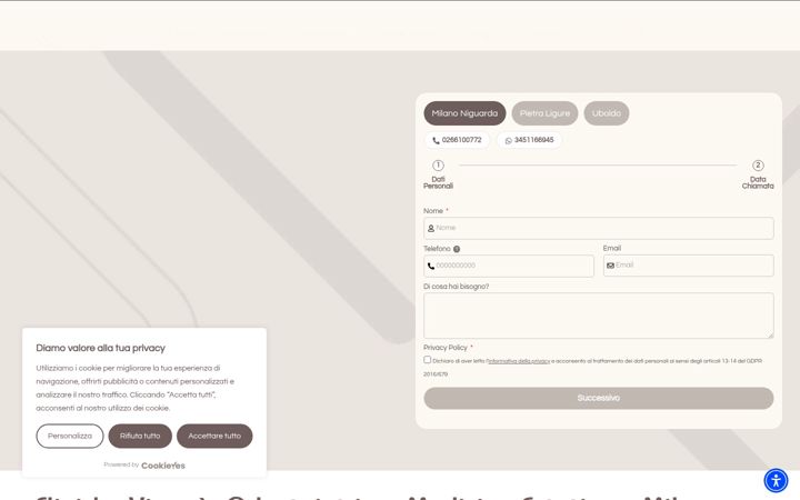 Screenshot of clinichevigano.it