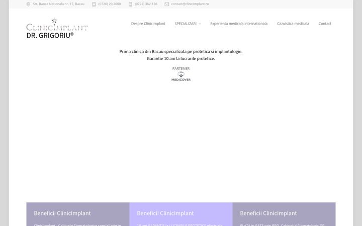 Zrzut ekranu clinicimplant.ro