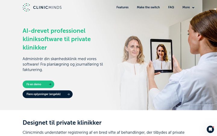 Skærmbillede af clinicminds.com