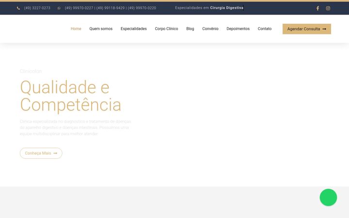 Screenshot of clinicolon.com.br