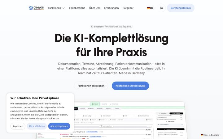 Screenshot of clinicos.de