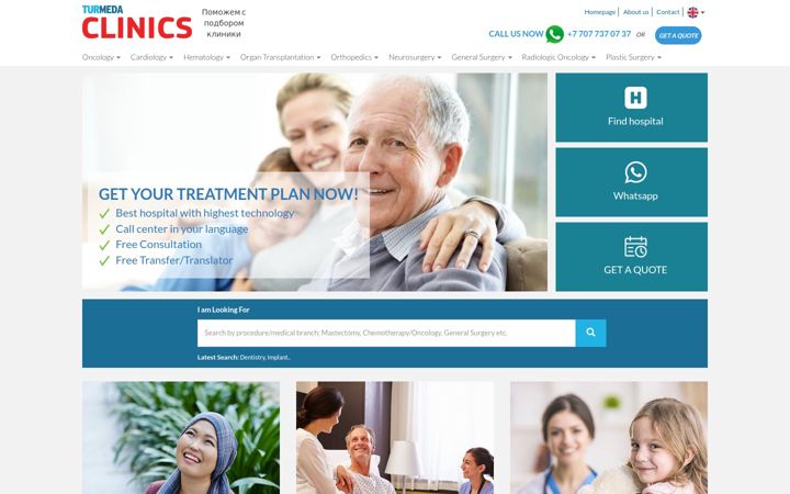 Екранна снимка на clinics.com.tr