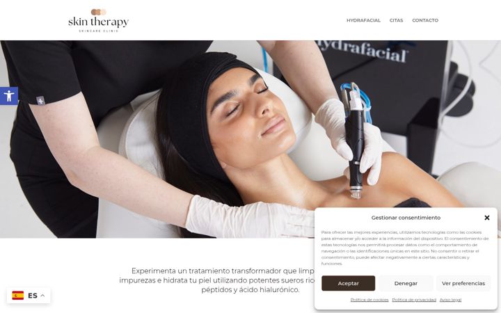 Screenshot of clinicskintherapy.com