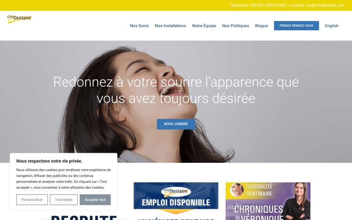 Screenshot of clinidentaire.com