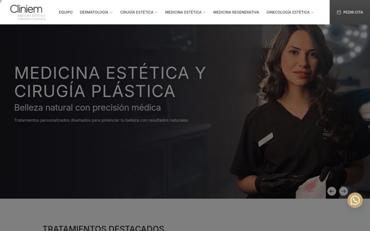 Screenshot of cliniem.com