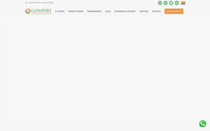 Screenshot of clinifert.com.br