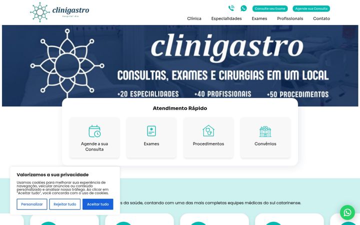Screenshot of clinigastro.com