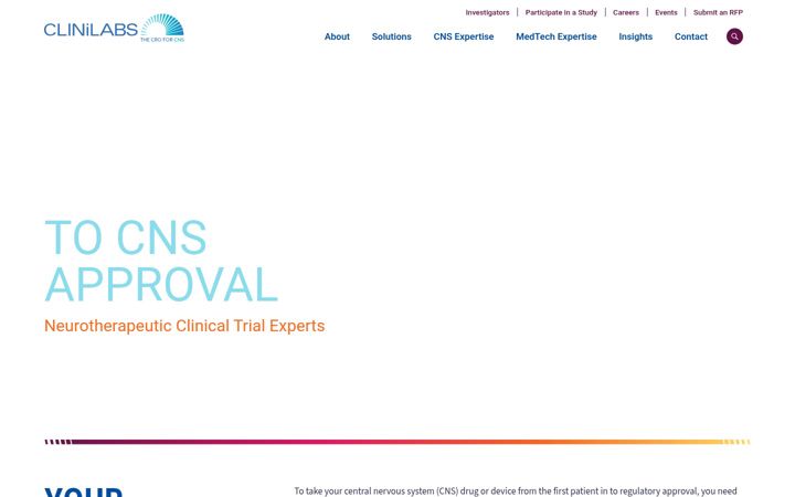 Screenshot of clinilabs.com