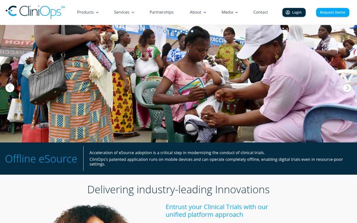 Screenshot of cliniops.com