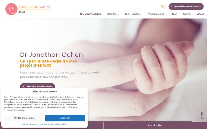 Capture d'écran de clinique-de-la-fertilite.fr