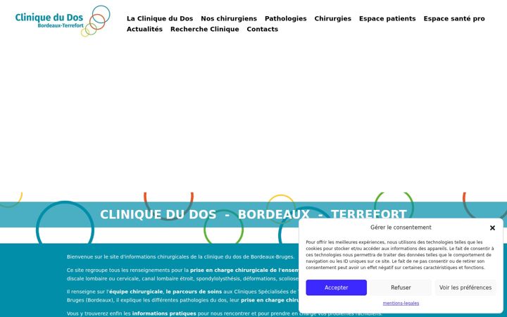 Capture d'écran de clinique-du-dos-bordeaux.fr