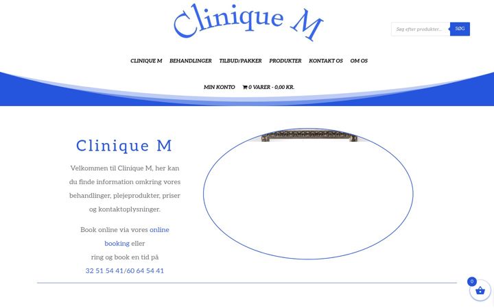 Screenshot of clinique-m.dk