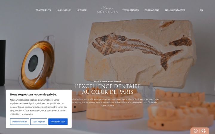 Screenshot of clinique-malesherbes.com