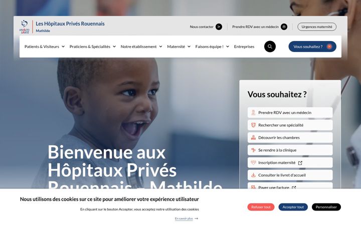 Capture d'écran de clinique-mathilde.fr