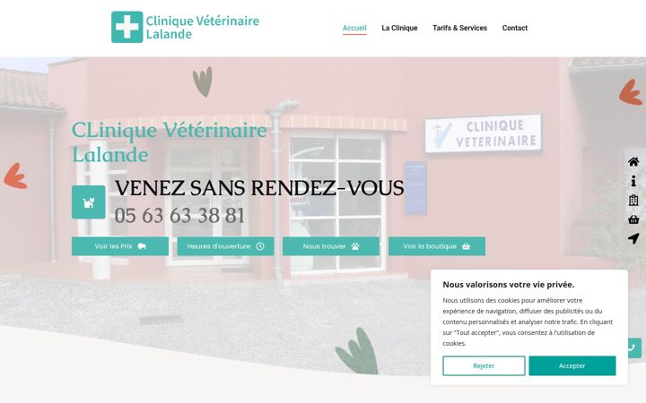 Capture d'écran de clinique-veterinaire-montauban.fr