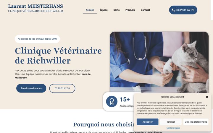 Capture d'écran de clinique-veterinaire-richwiller.fr