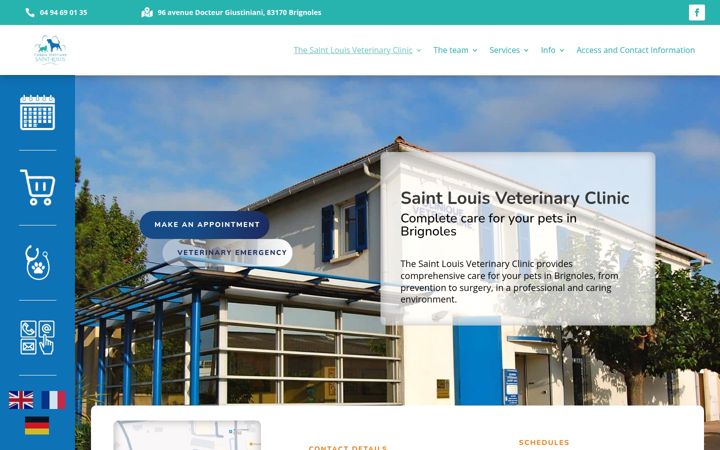 Capture d'écran de clinique-veterinaire-saint-louis.fr