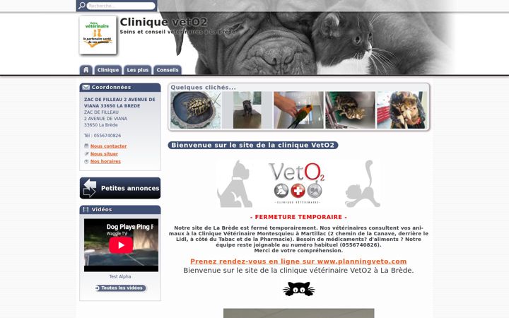 Capture d'écran de clinique-veto2.fr