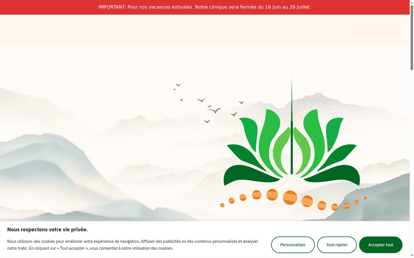 Screenshot del banner di consenso mostrato prima di qualsiasi interazione