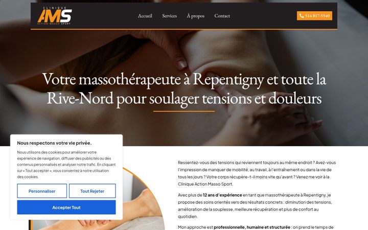 Screenshot of cliniqueams.com