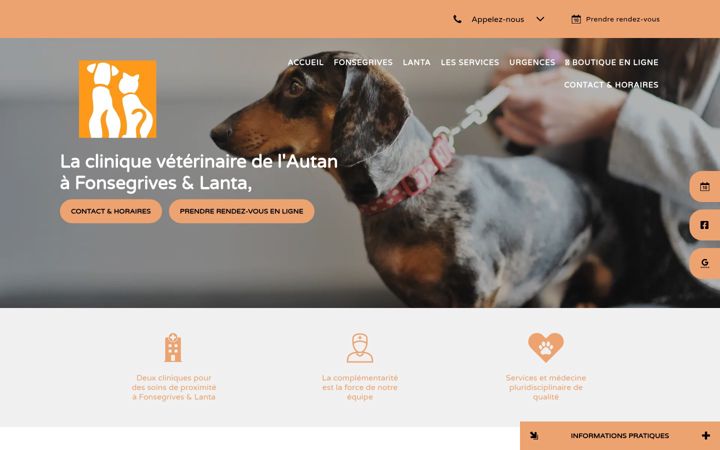 Capture d'écran de cliniqueautan.fr