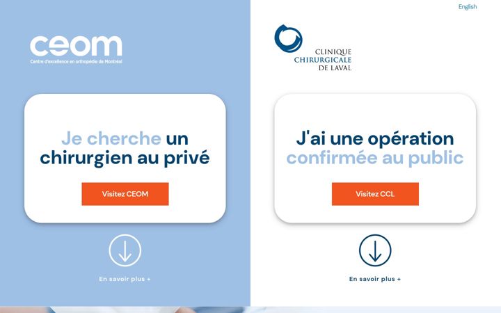 Screenshot of cliniquechirurgicaledelaval.com