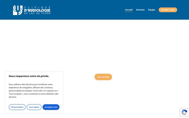 Screenshot of cliniquedaudiologie.com