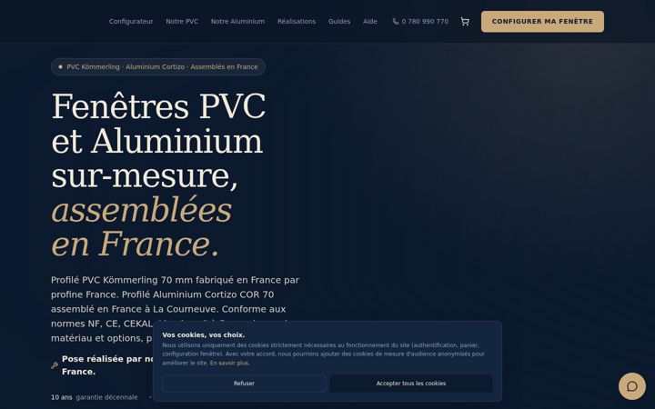 Screenshot stránky cliniquedelafenetre.fr