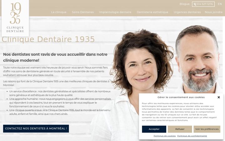 Captura de ecrã de cliniquedentaire1935.ca