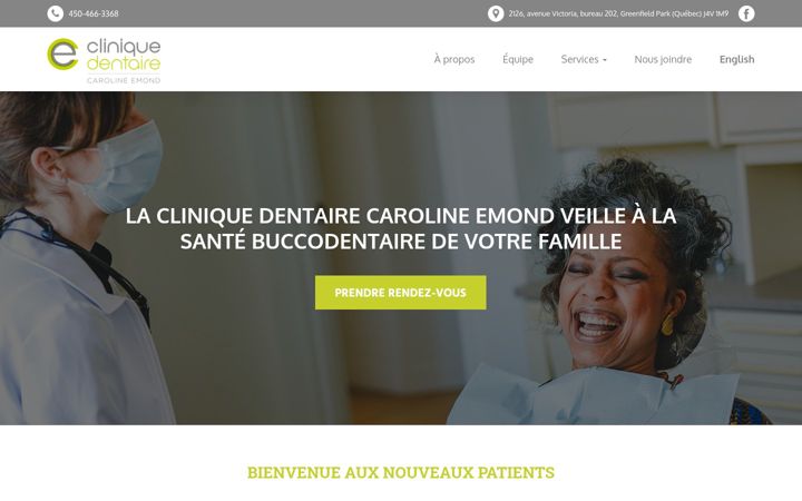 Screenshot of cliniquedentairece.com