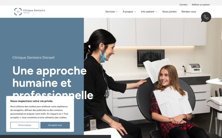 Screenshot of cliniquedentairedisraeli.com