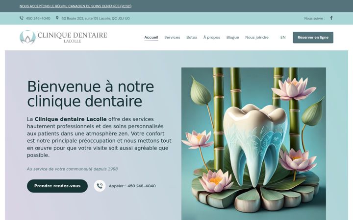 Screenshot of cliniquedentairelacolle.com