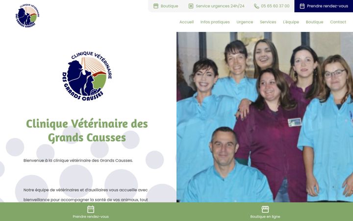 Screenshot stránky cliniquedesgrandscausses.fr