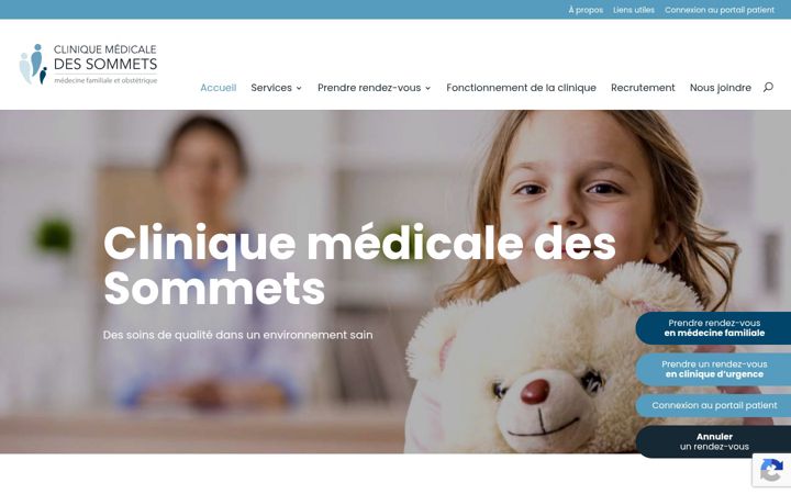 Capture d'écran de cliniquedessommets.org