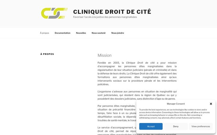 Capture d'écran de cliniquedroitdecite.org