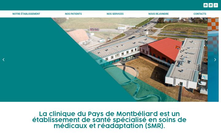 Screenshot stránky cliniquedupaysdemontbeliard.fr