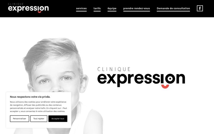 Skärmbild av cliniqueexpression.ca