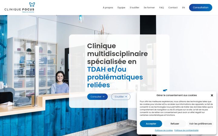 Screenshot of cliniquefocus.com