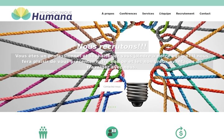 Skärmbild av cliniquehumana.ca