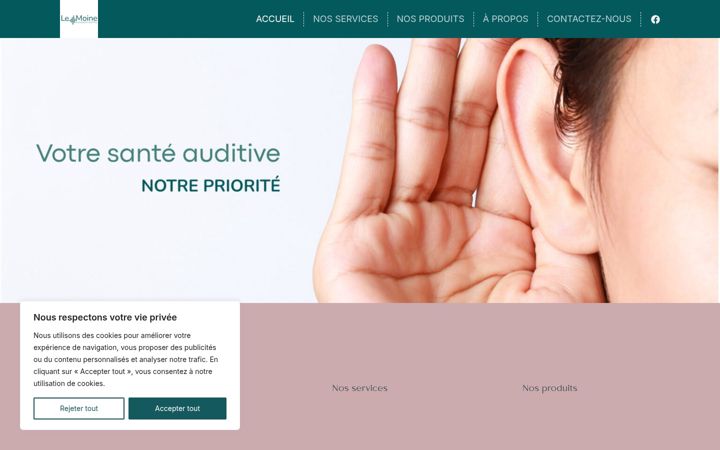 Skärmbild av cliniquelemoine.ca