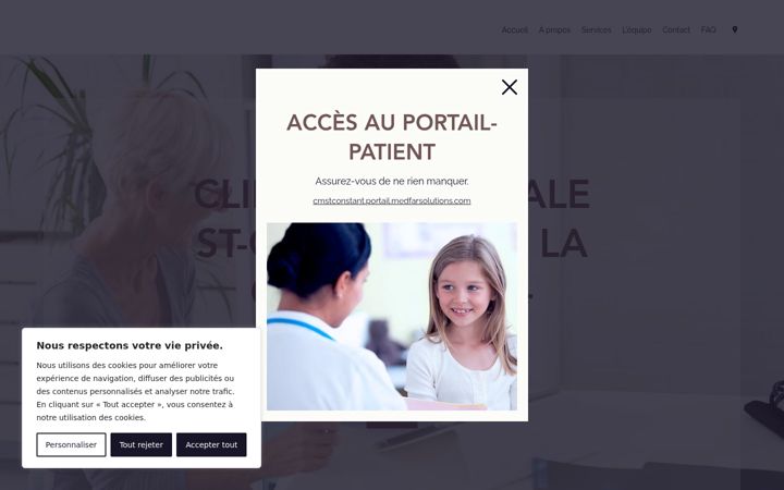 Screenshot of cliniquemedicalest-constant.com