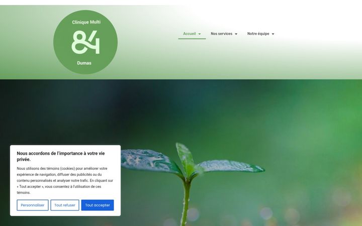 Screenshot of cliniquemulti84dumas.com
