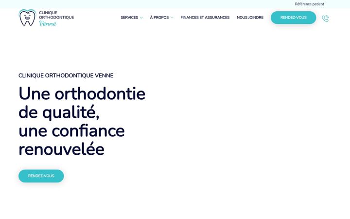 Skærmbillede af cliniqueorthodontique.ca