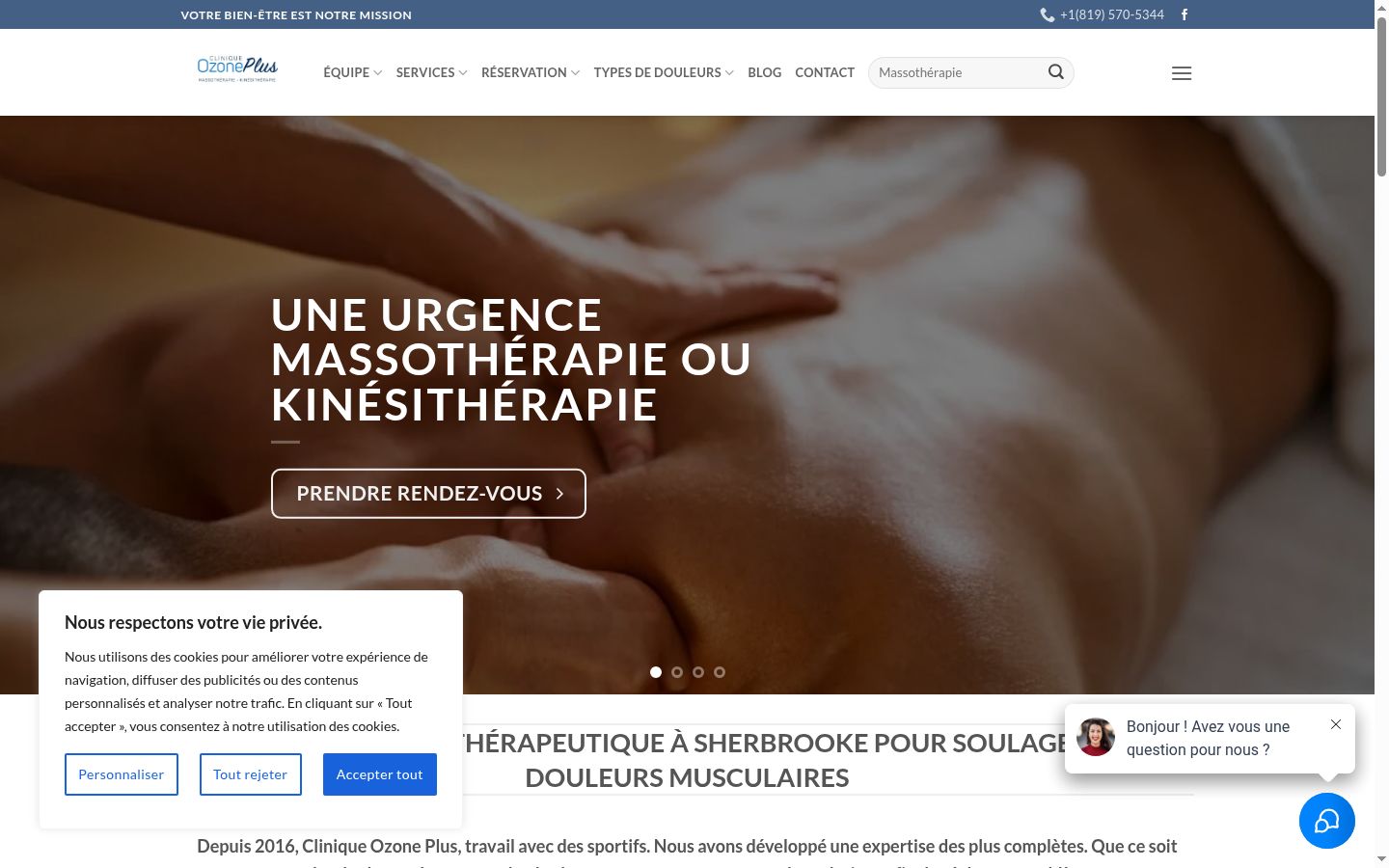 Képernyőkép a bármilyen interakció előtt megjelenő hozzájárulási bannerről