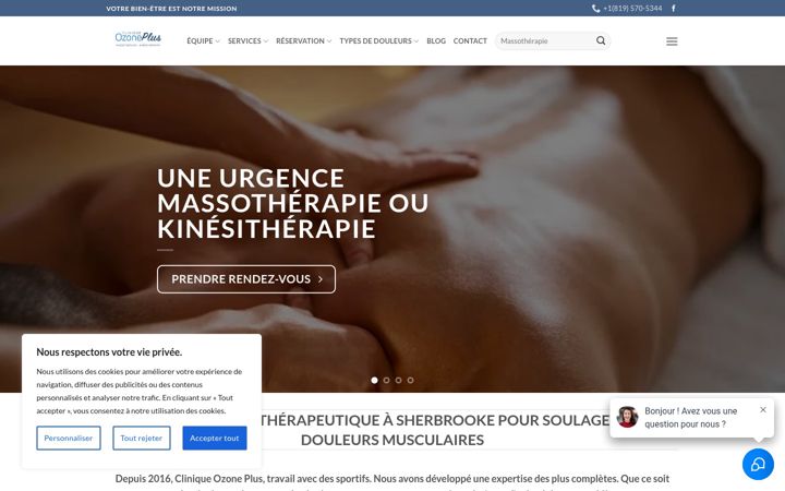 Screenshot of cliniqueozoneplus.com
